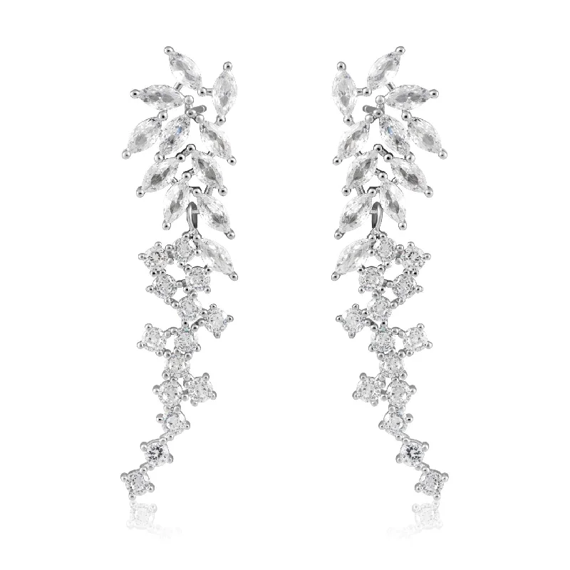 modern hexagon stud earrings Violetta CZ Earring
