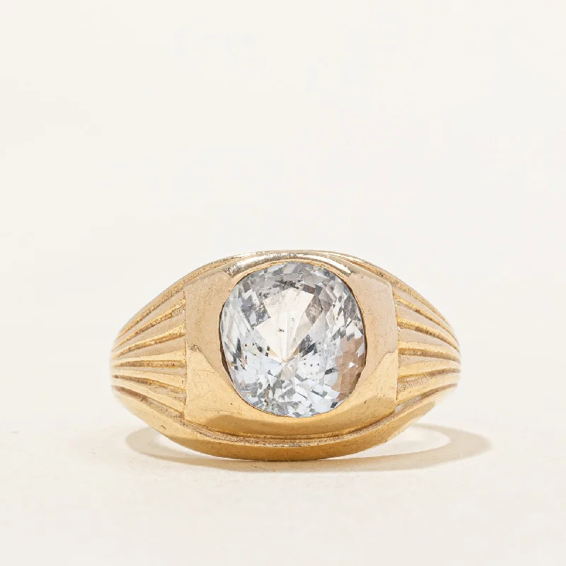 White Sapphire Cocktail Ring | 5.60ct | SZ 9.5 |