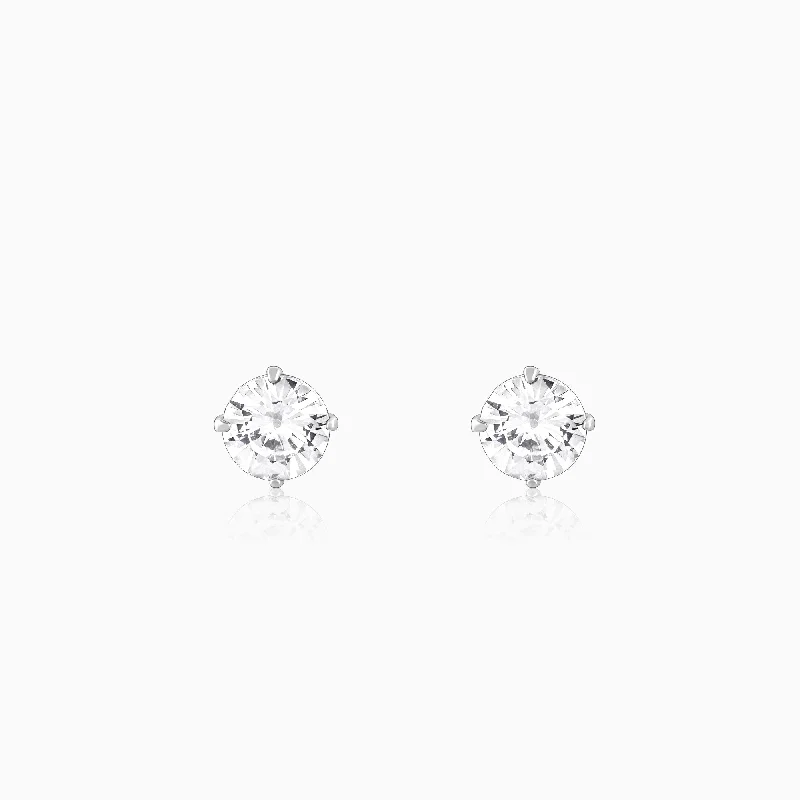 Zircon Stoned Silver Studs