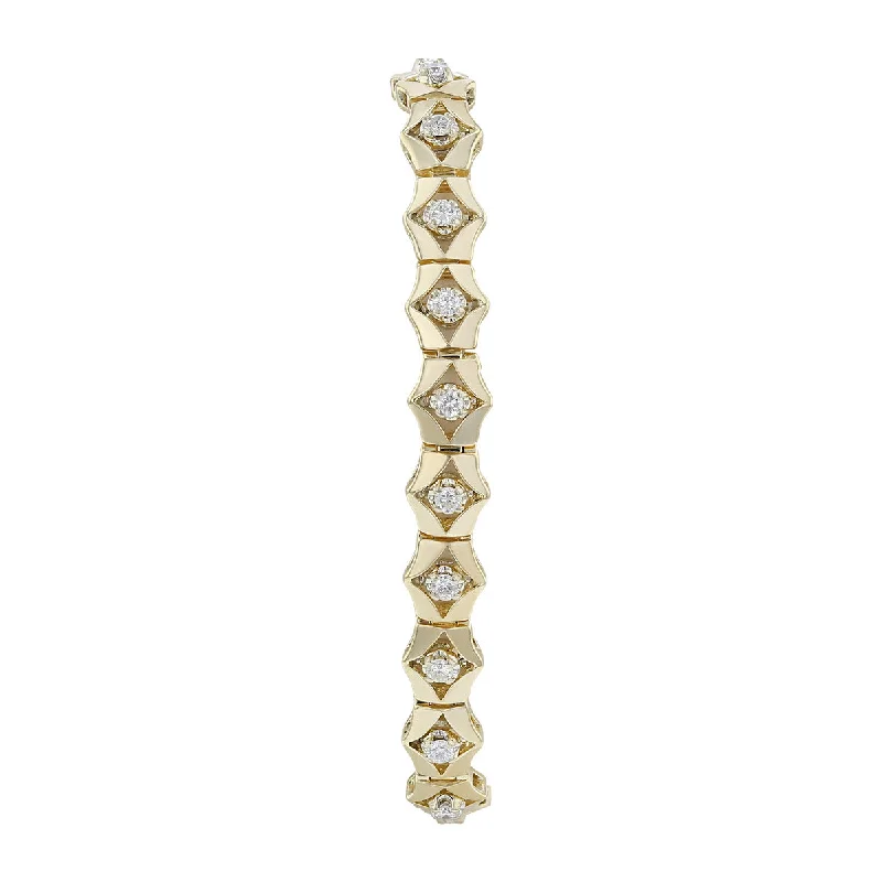 sterling silver angel wing pendant 14K Yellow Gold 1.05-carat Diamond Link Bracelet