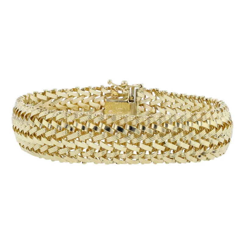 bold statement cuff bracelet 14K Yellow Gold 14.7mm Bracelet