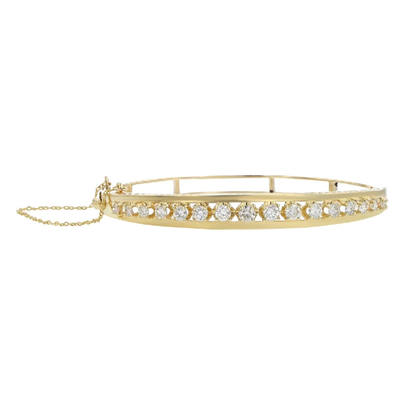 real tourmaline birthstone ring 14K Yellow Gold Diamond Graduated Bangle Bracelet