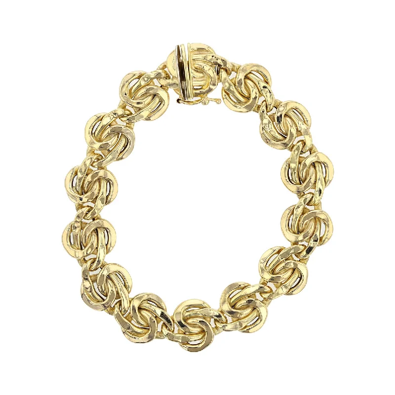 elegant marquise diamond ring 14K Yellow Gold Flat Love Knot Bracelet