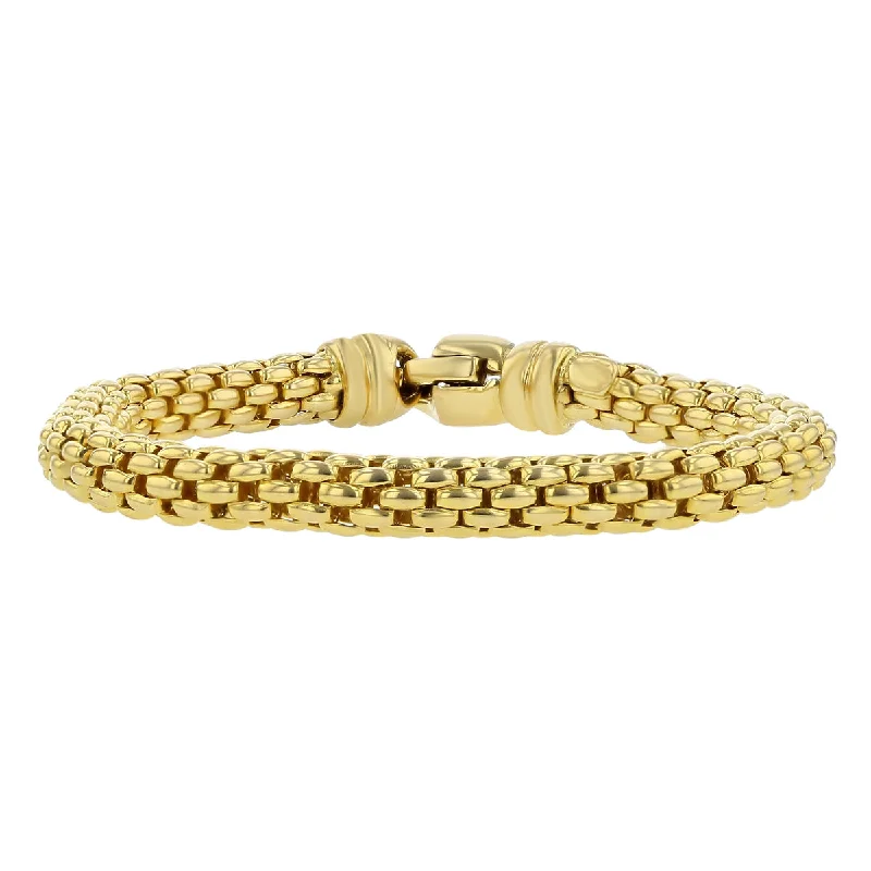 heart-shaped promise ring sterling silver 14K Yellow Gold Tubular Honeycomb Style Bracelet
