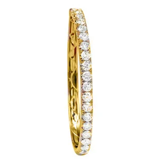 18 Karat Yellow Gold Round Diamond Bracelet