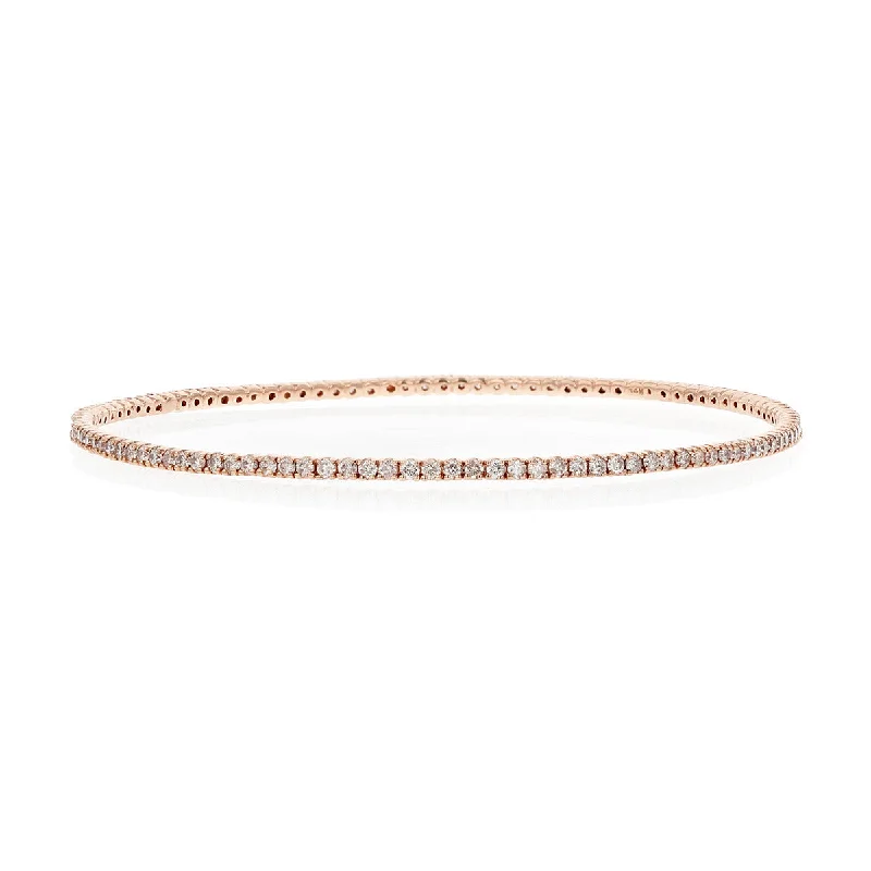 vintage art deco engagement ring 2.25 Carat Diamond Rose Gold Tennis Bracelet