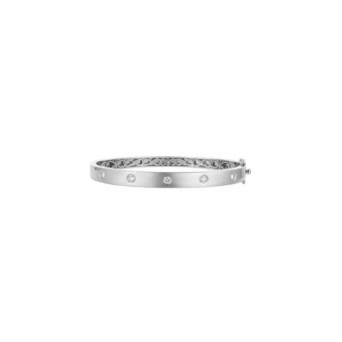 sterling silver herringbone chain Le Vian Bangle featuring Vanilla Diamonds in 14K Vanilla Gold