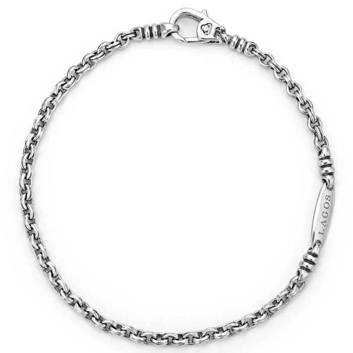 personalized gemstone pendant necklace LAGOS Anthem Double Link Chain Bracelet in Sterling Silver personalized gemstone pendant necklace LAGOS Anthem Double Link Chain Bracelet in Sterling Silver