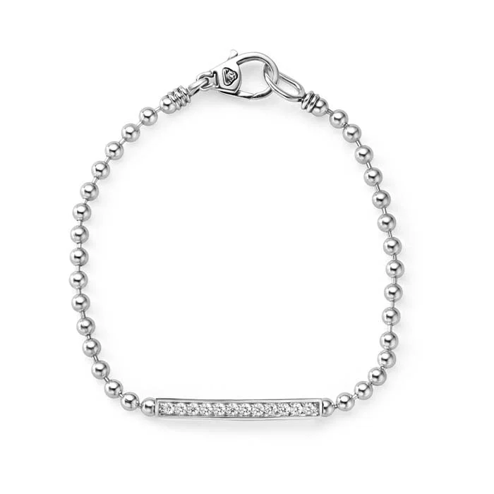 tiny opal stud earrings LAGOS Caviar Spark Diamond Beaded Bracelet in Sterling Silver - Size Medium (7)