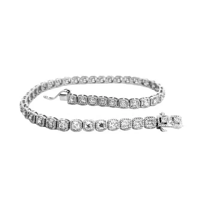 minimalist gold crescent moon necklace Mountz Collection 1.0CTW 7" Diamond Straightline Bracelet in 14K White Gold