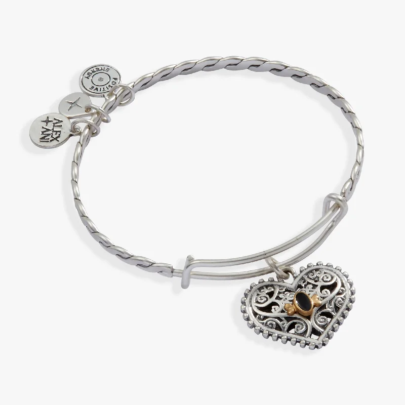 gothic claw ring men’s silver Antique Heart Charm Bangle
