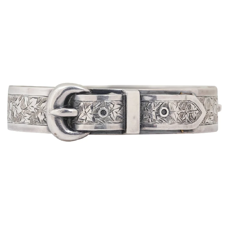 Antique Silver Belt Buckle Bangle