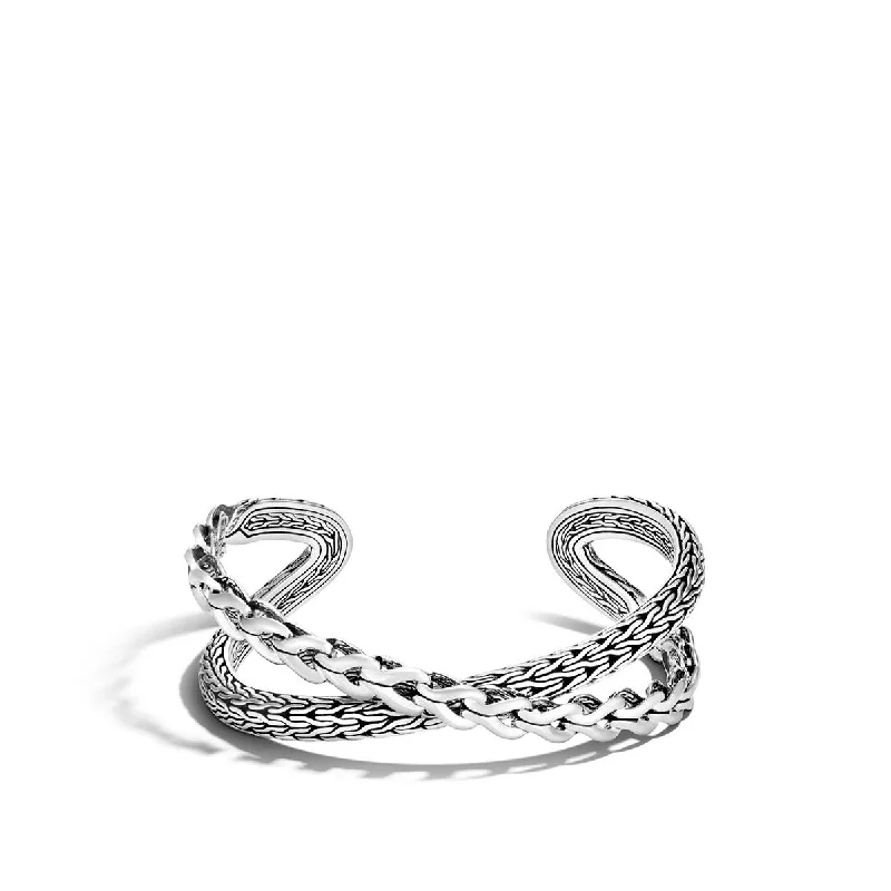 sleek black titanium ring Asli Classic Chain Link Cuff