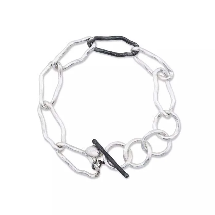 vintage art deco bracelet Lika Behar Reflections Bracelet in Matte Finish and Oxidized Sterling Silver