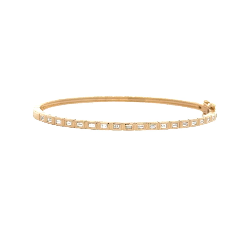 Baguette Diamond Bangle Bracelet