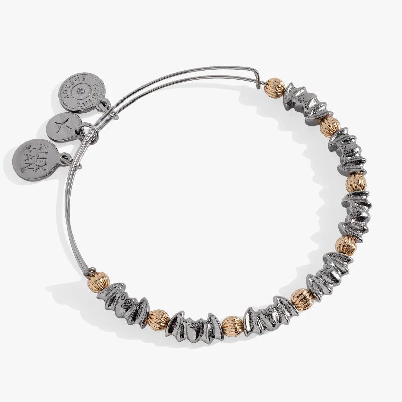 simple gold stacking rings Beaded Bat Bangle