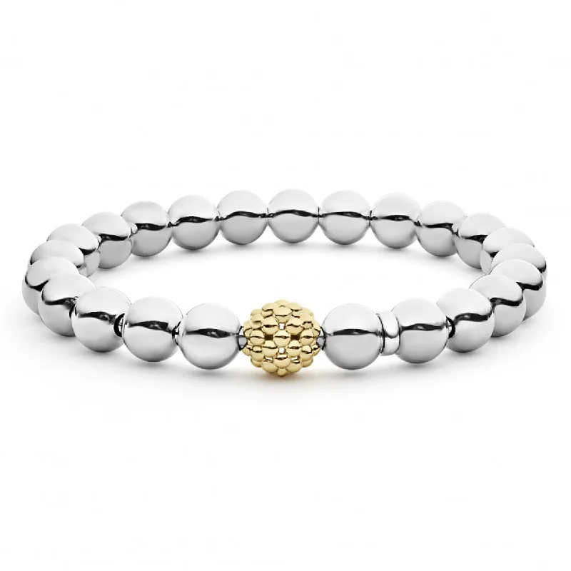 men’s leather and silver bracelet Bead Bracelet