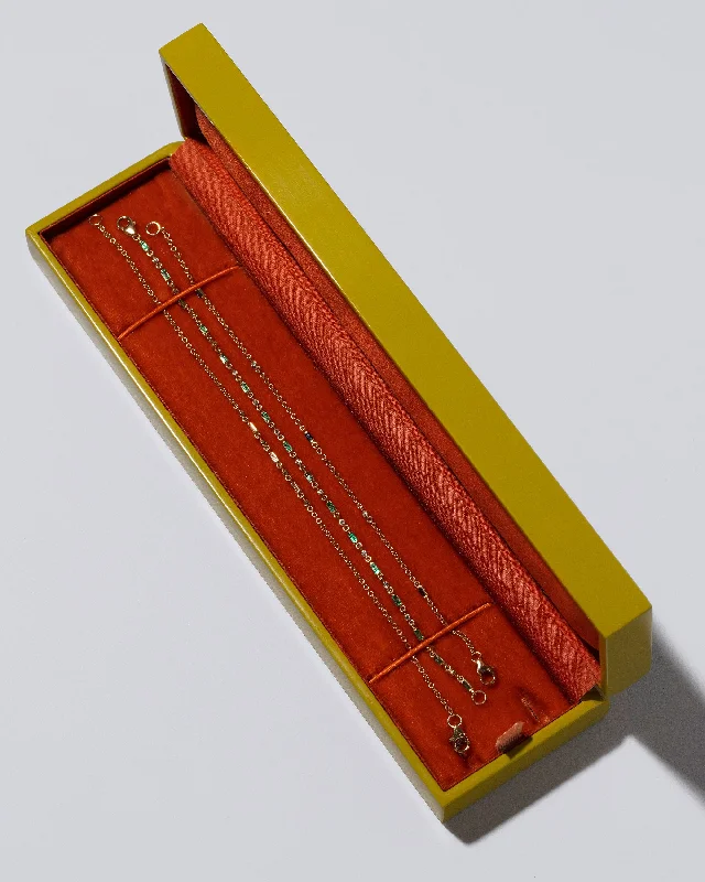 elegant art deco necklace Bracelets Set - Building Blocks Stack 7.5"