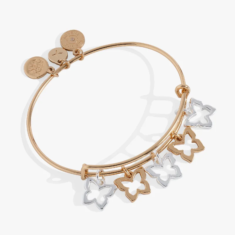 sapphire princess cut ring Butterfly Multi-Charm Bangle