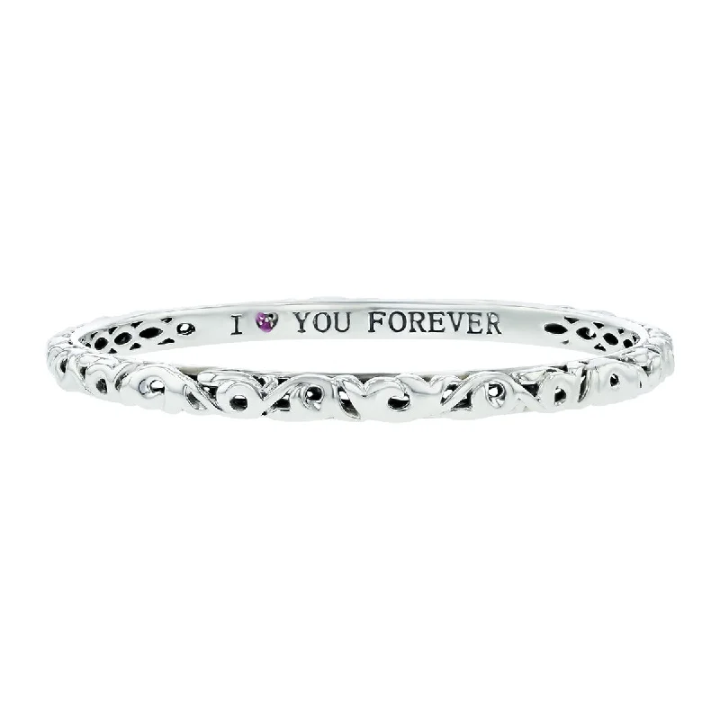 gold-plated chain necklace with charms Charles Krypell I Love You Forever Bangle Bracelet