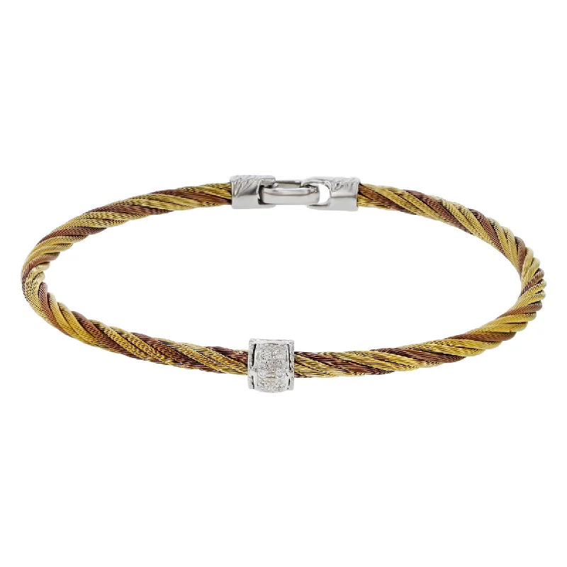 minimalist cubic zirconia earrings Charroil Woven Rope Bracelet with Diamond Bead