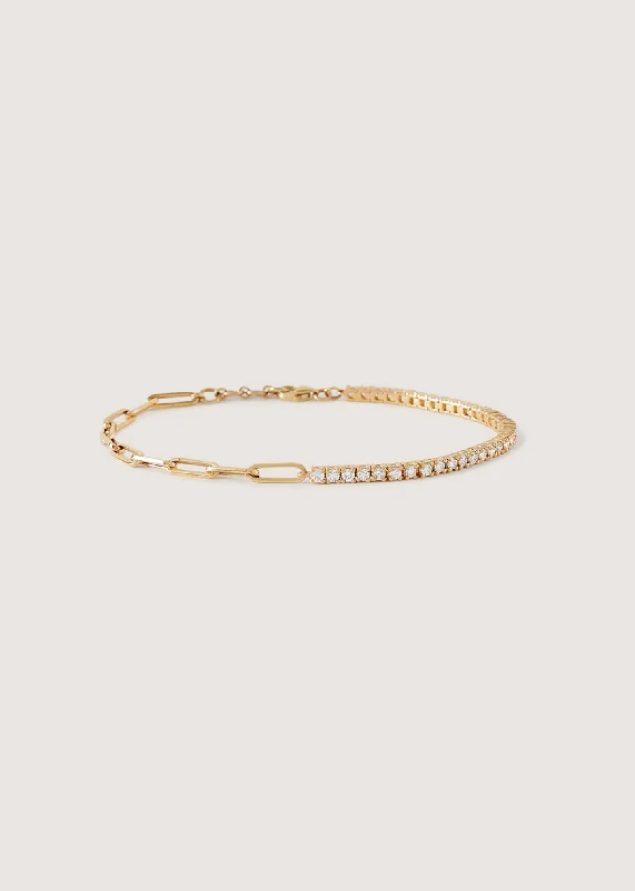 Coco Round Tennis Link Bracelet Diamond