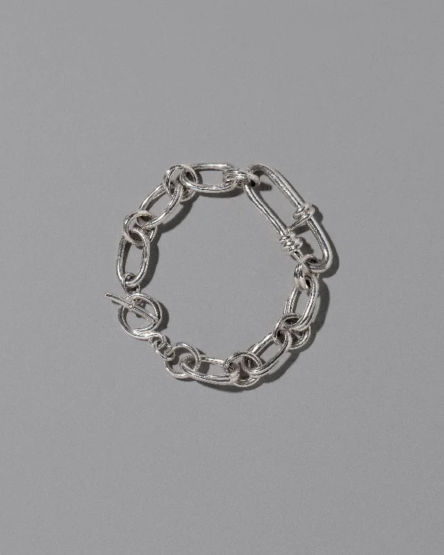 handmade braided leather necklace Canyon Bracelet - Sterling Silver
