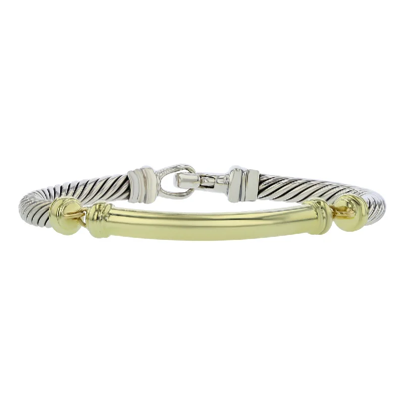 real peridot charm bracelet David Yurman Metro Cable Bracelet with 14K Gold