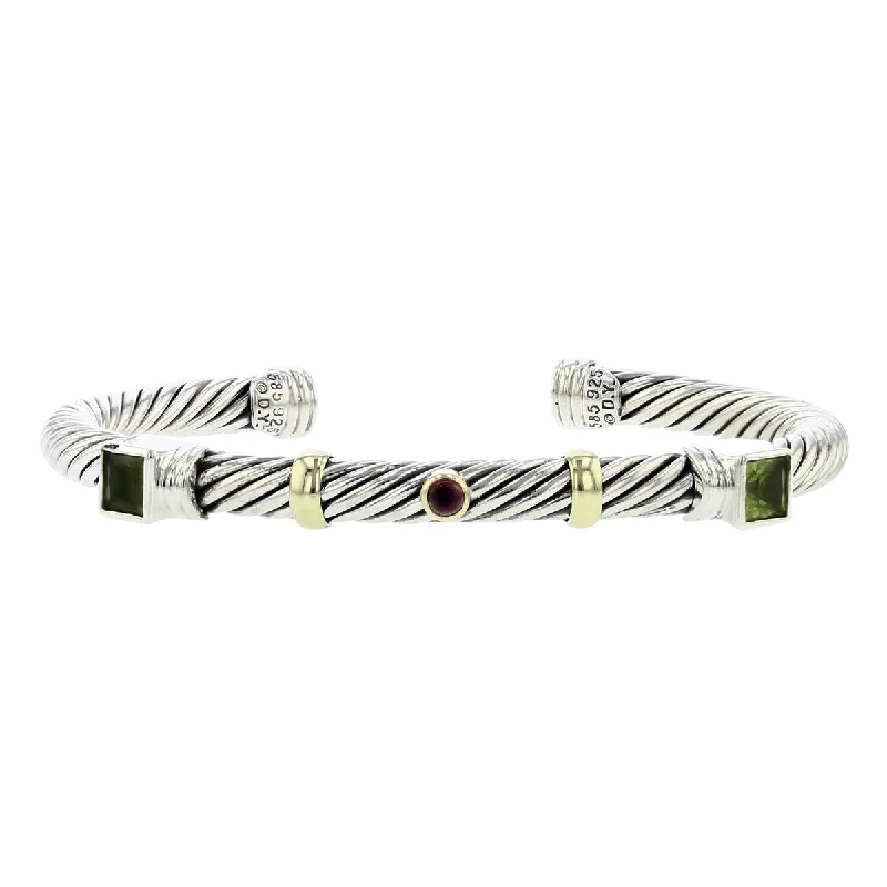 tiny diamond cross necklace David Yurman Tourmaline Peridot Renaissance Station Cable Cuff Bracelet
