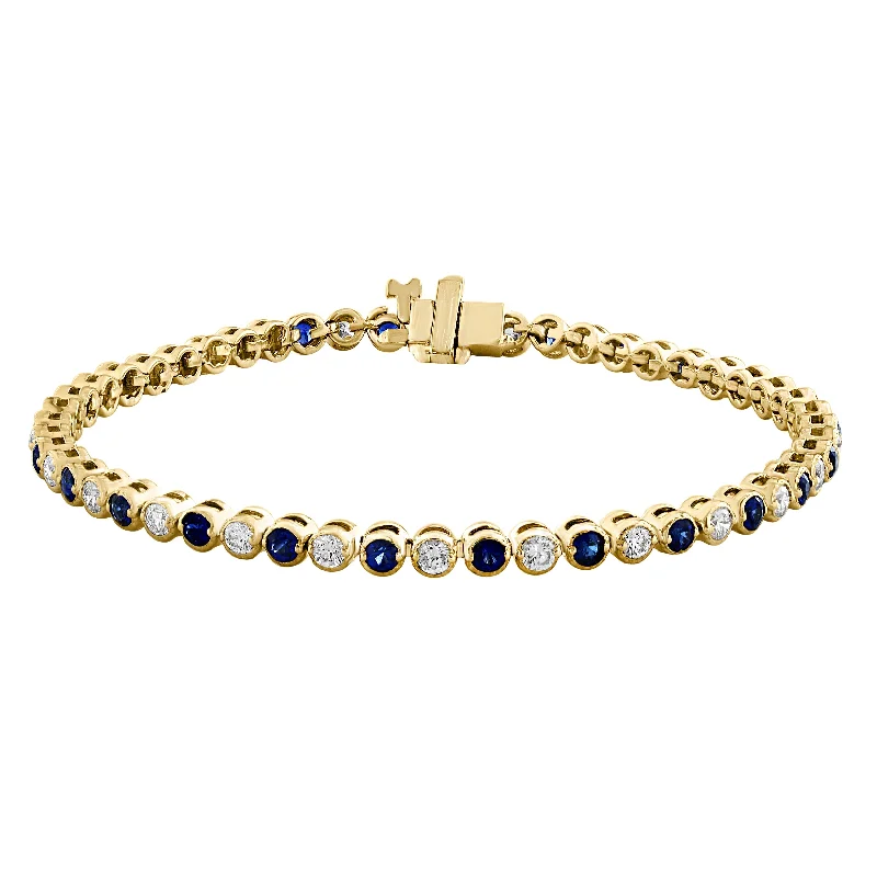 Diamond and Sapphire Bracelet