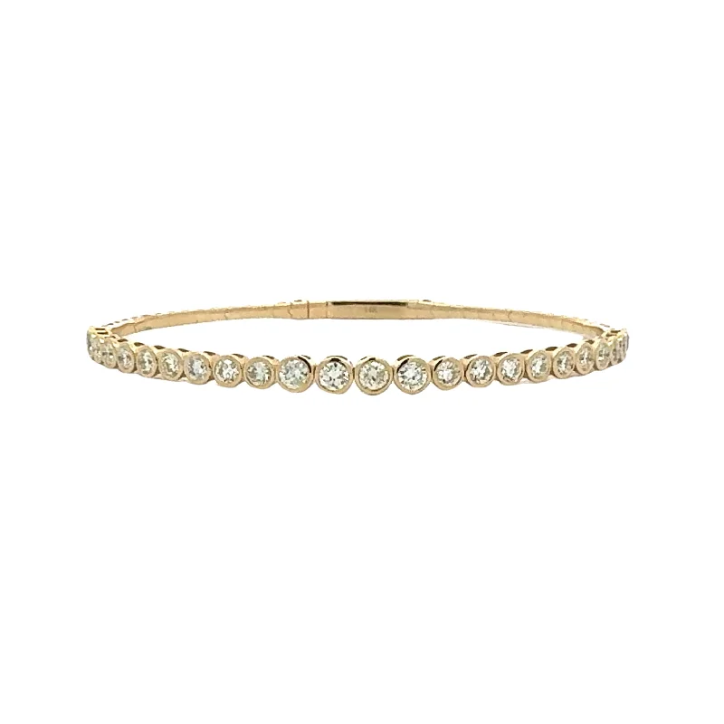 Diamond Bezel Set Bangle Bracelet