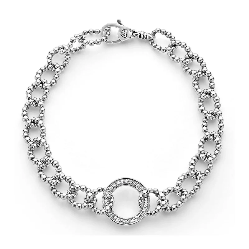 rose gold feather earrings Diamond Circle Link Bracelet