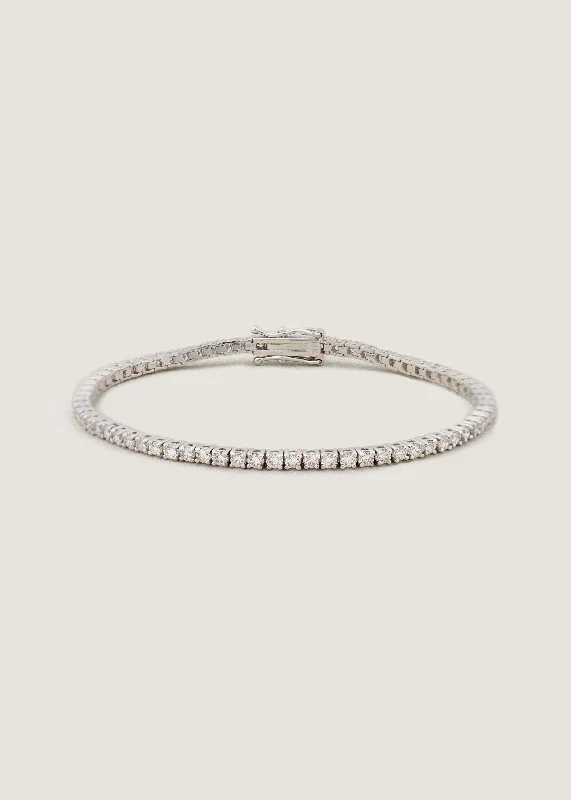 Diana Tennis Bracelet 3.20ctw White Gold