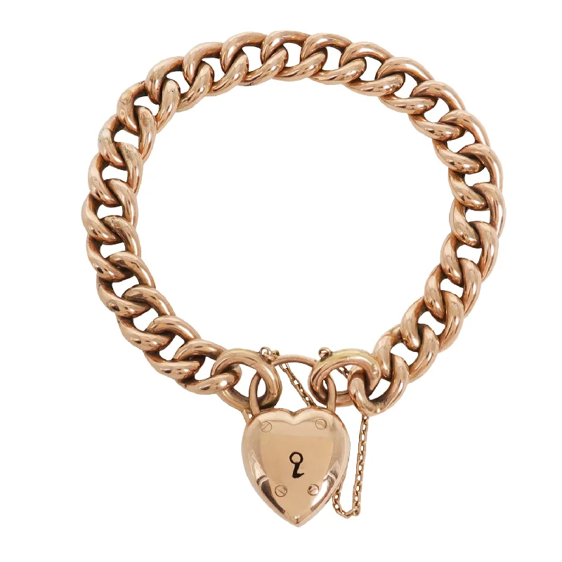 Domed Gold Heart Bracelet