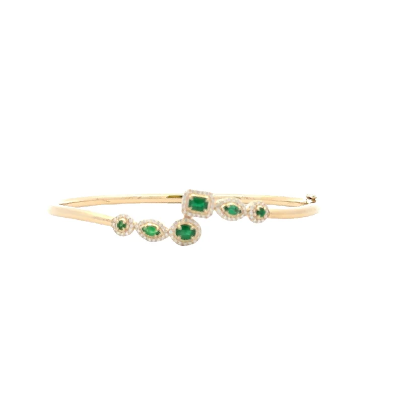 Emerald and Diamond Bangle