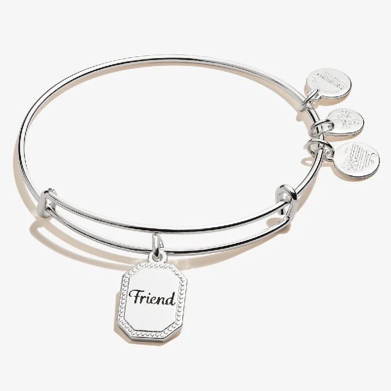 adjustable rope bracelet handmade Friend, 'United by Soul, Let the Good Times Roll' Charm Bangle