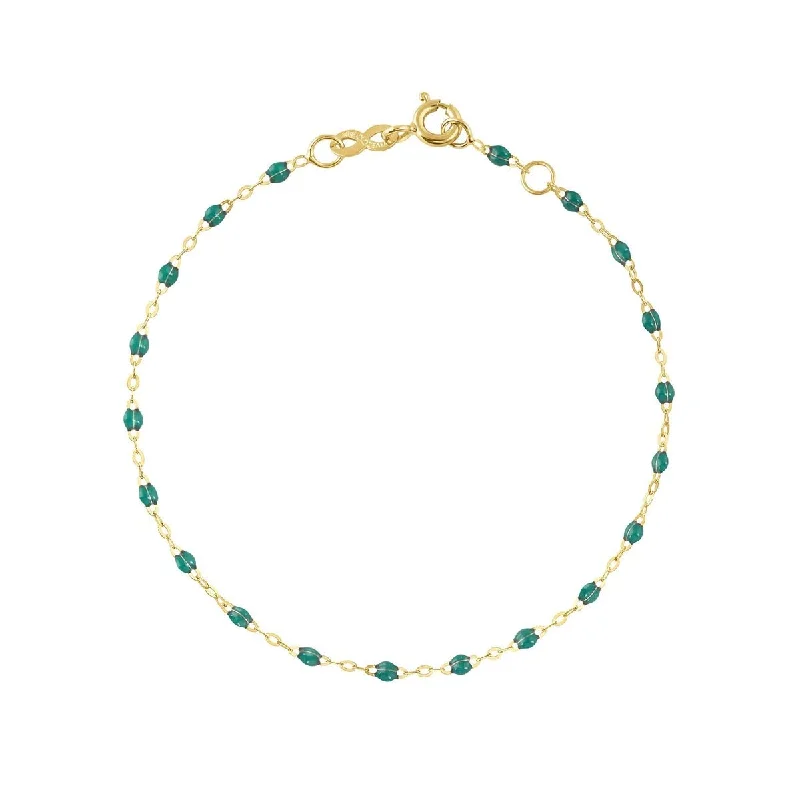 personalized family tree necklace 18K Gold & Emerald Resin "Classic" Bracelet