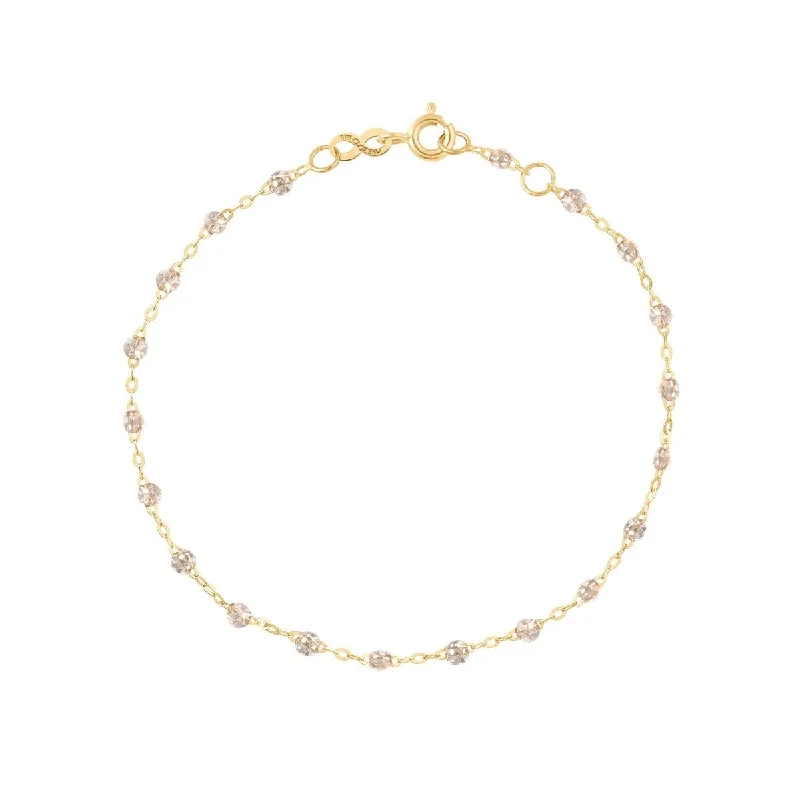 cubic zirconia eternity necklace 18K Gold & Sparkle Resin "Classic" Bracelet