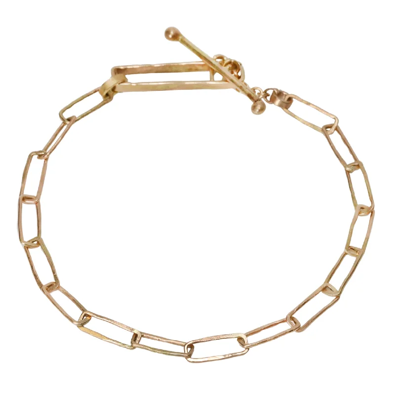 real diamond eternity band The "Sweetie" 14 Karat Gold Bracelet Featuring Delicate Handmade Chain Links