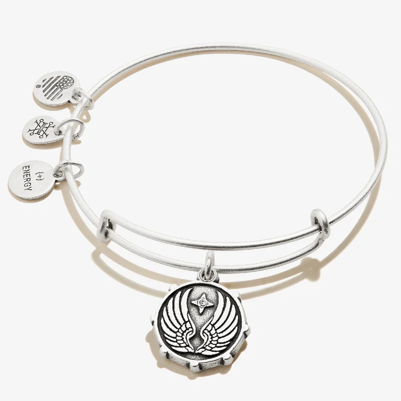unique promise ring for girlfriend Guardian Angel Wings Charm Bangle
