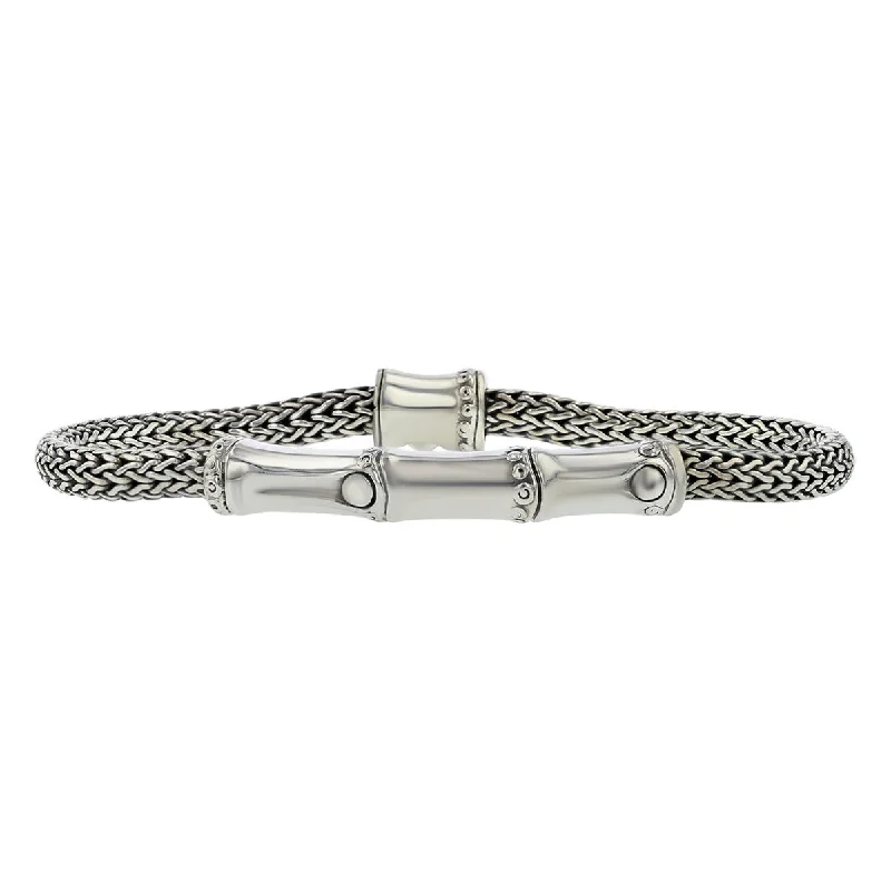 black diamond eternity band John Hardy Bamboo Station Sterling Silver Bracelet