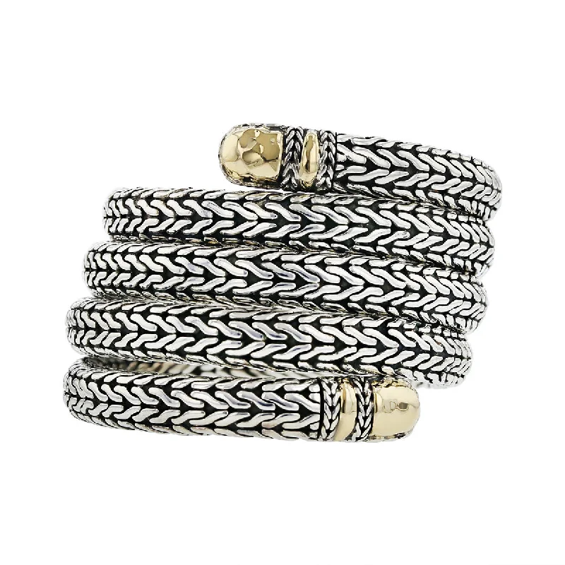 handmade copper wire ring John Hardy Classic Chain 4 Row Coil Bracelet