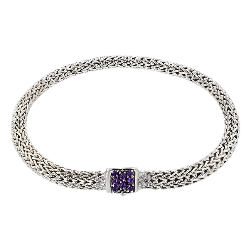 sterling silver infinity loop ring John Hardy Classic Chain Bracelet with Amethyst