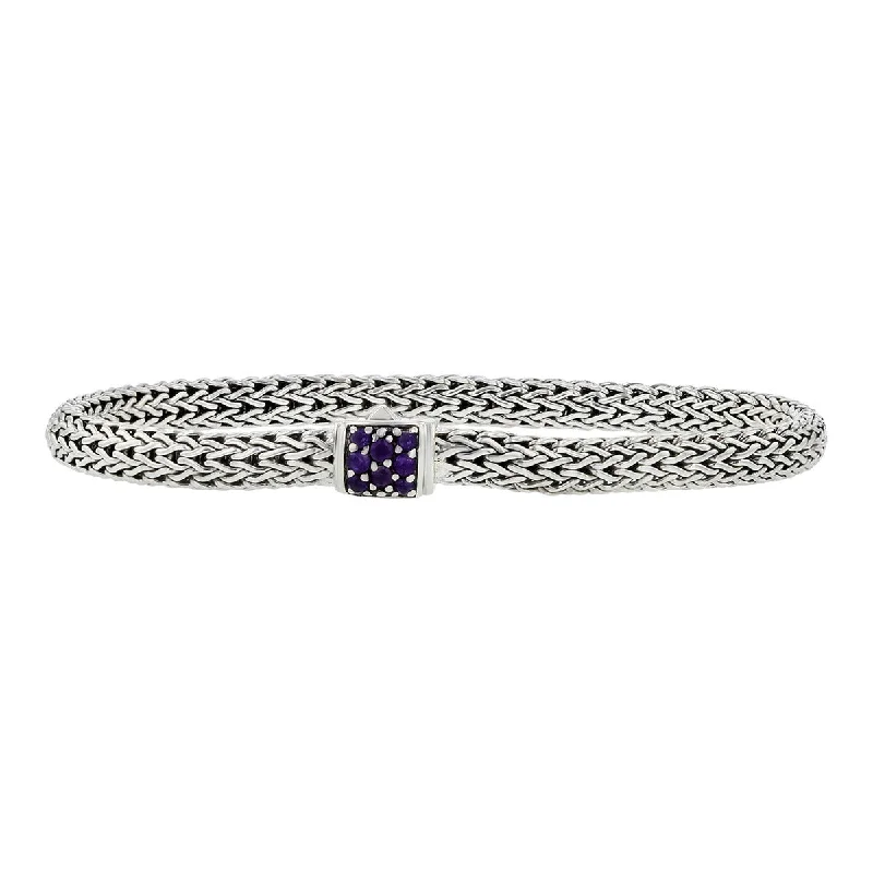simple gold stacking rings John Hardy Classic Chain Bracelet with Amethyst