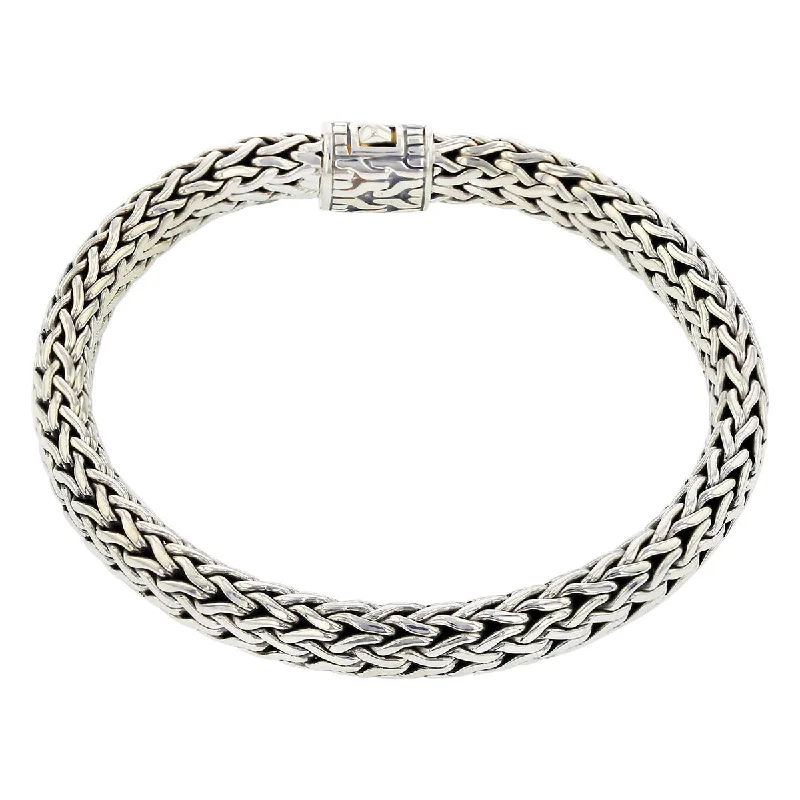 gold initial bracelet personalized John Hardy Sterling Silver Classic Chain Bracelet