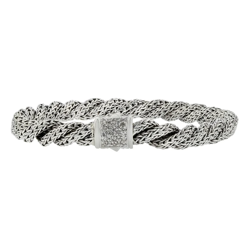 vintage diamond pendant necklace John Hardy Twisted Chain Bracelet with Diamonds