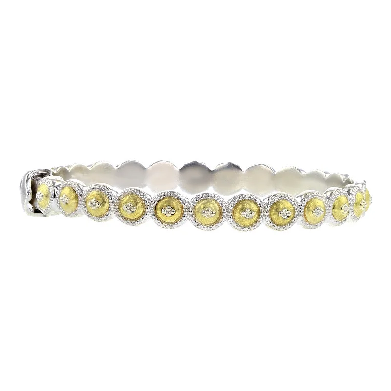 sterling silver infinity bracelet Jude Frances Silver and 18K Gold Hinged Bangle Bracelet