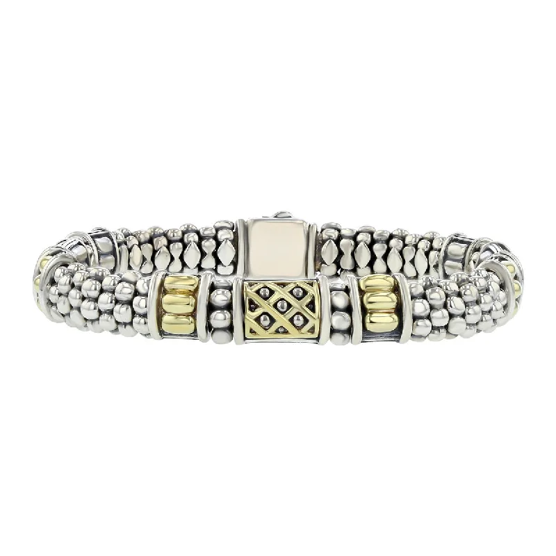 vintage rose gold engagement ring Lagos Caviar Bracelet in Sterling Silver and 18K Yellow Gold