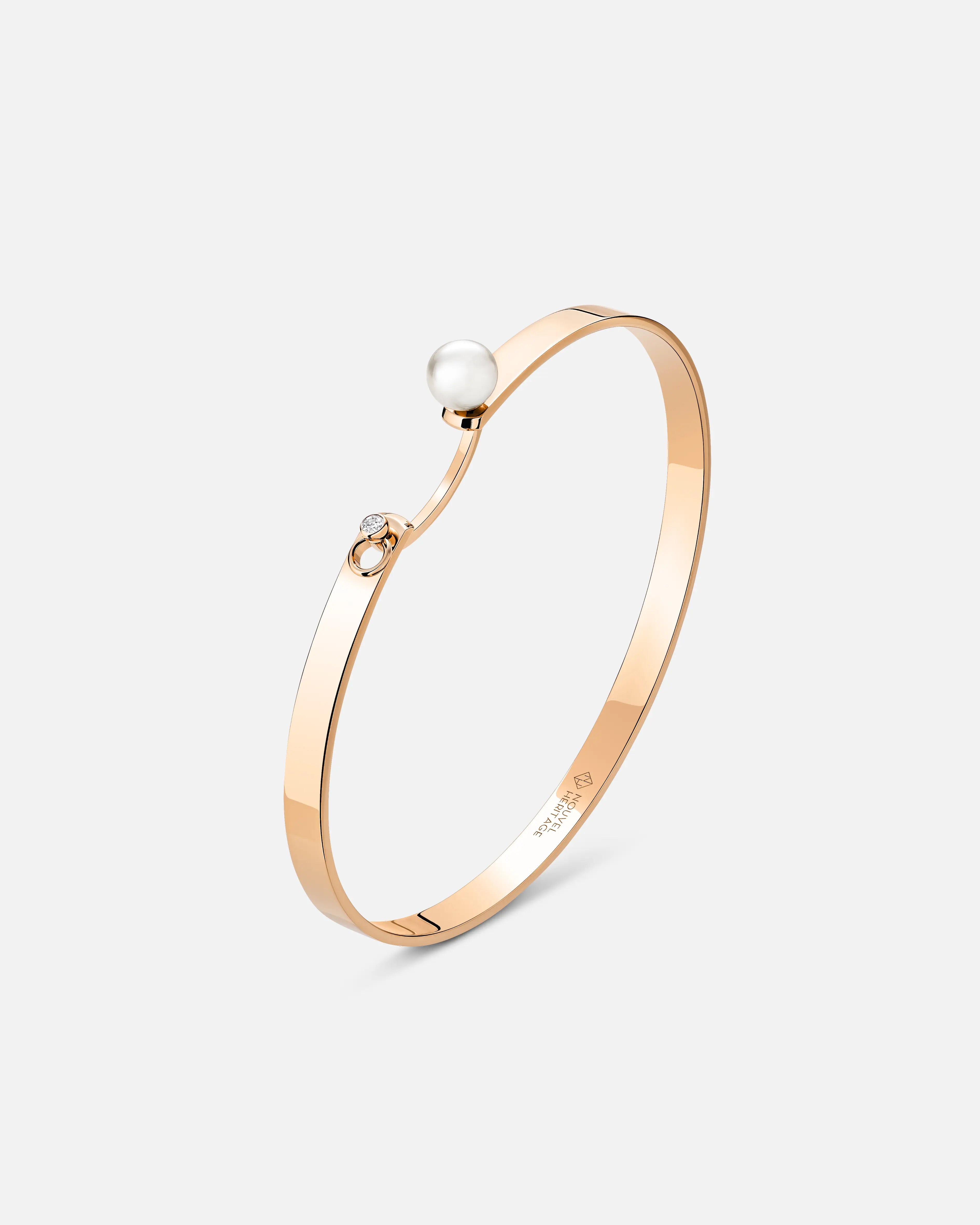 Lunch With Mom Mood Bangle in Rose Gold