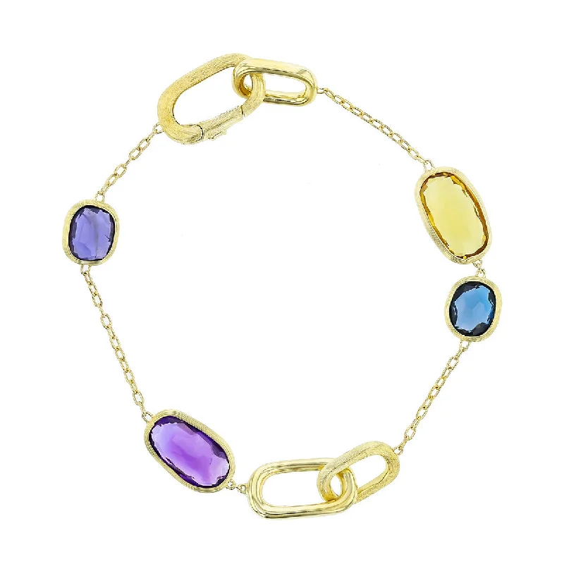 personalized engraved locket Marco Bicego 18K Yellow Gold Confetti Bracelet